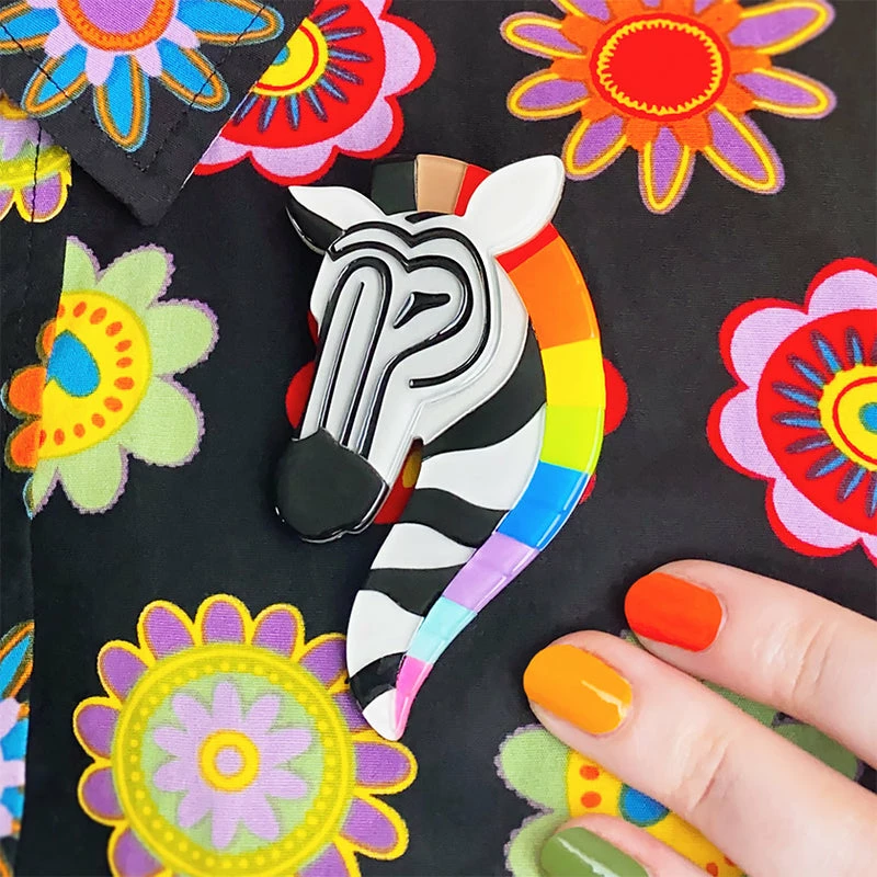 ERSTWILDER ZELDA THE ZESTFUL ZEBRA BROOCH 3 ERSTWILDER ZELDA THE ZESTFUL ZEBRA BROOCH - Image 2