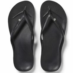 ARCHIES ARCH SUPPORT THONGS - BLACK CRYSTAL