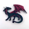 WINTERSHEART BLACK FIERY DRAGON BROOCH