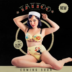 HOT CHOCOLATE DESIGN TATTOO 2-PIECE BIKINI 18 HOT CHOCOLATE DESIGN TATTOO 2-PIECE BIKINI -Shoes Sales CUADRADO Tattoo 800x