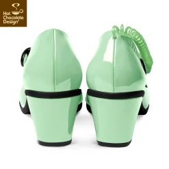 HOT CHOCOLATE DESIGN CALL ME IN MINT -Shoes Sales Call Me Womens Mid Heels Back menta 800x
