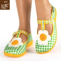 HOT CHOCOLATE DESIGN BLOOM 11 HOT CHOCOLATE DESIGN BLOOM -Shoes Sales Chocolaticas Bloom womens Mary Jane Flat Legs2 800x