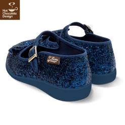 HOT CHOCOLATE DESIGN BLUE DIAMOND -Shoes Sales Chocolaticas Blue Diamond womens Mary Jane Flat Back 800x