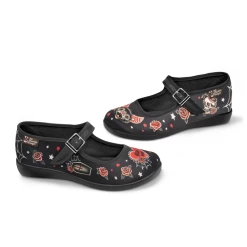 HOT CHOCOLATE DESIGN DARK TATTOO -Shoes Sales Chocolaticas Dark Tattoo womens Mary Jane Flat Side 800x