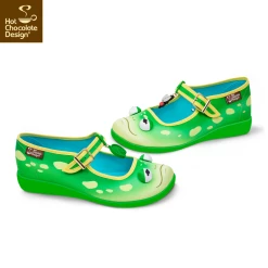 HOT CHOCOLATE DESIGN FROGGY 9 HOT CHOCOLATE DESIGN FROGGY -Shoes Sales Chocolaticas FROGGY womens Mary Jane Flat Side 800x