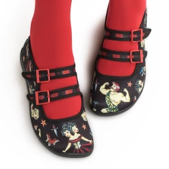 HOT CHOCOLATE DESIGN FREAKSHOW 2 -Shoes Sales Chocolaticas Freak Show womens Mary Jane Flat Legs 800x