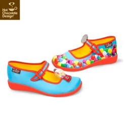 HOT CHOCOLATE DESIGN GUM BALL 9 HOT CHOCOLATE DESIGN GUM BALL -Shoes Sales Chocolaticas GUMBALL womens Mary Jane Flat Side 800x