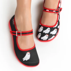 HOT CHOCOLATE DESIGN GHOST LOVE -Shoes Sales Chocolaticas Gosth Love womens Mary Jane Flat Legs 800x