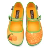 HOT CHOCOLATE DESIGN ORANGE -Shoes Sales Chocolaticas Orange womens Mary Jane Flat Front 800x