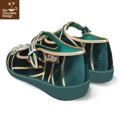 HOT CHOCOLATE DESIGN PEACOCK MJ's -Shoes Sales Chocolaticas Peacock womens Mary Jane Flat Back 800x