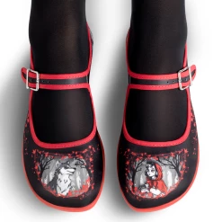 HOT CHOCOLATE DESIGN RIDING HOOD -Shoes Sales Chocolaticas Riding Hood womens Mary Jane Flat Legs2 800x