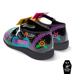 HOT CHOCOLATE DESIGN SUGAR SKULL -Shoes Sales Chocolaticas Sugar Skull womens Mary Jane Flat Back 800x