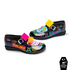 HOT CHOCOLATE DESIGN SUGAR SKULL -Shoes Sales Chocolaticas Sugar Skull womens Mary Jane Flat Side 800x