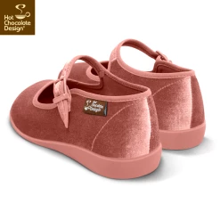 HOT CHOCOLATE DESIGN ROSE (PINK) 10 HOT CHOCOLATE DESIGN ROSE (PINK) -Shoes Sales Chocolaticas Velvet Pink womens Mary Jane Flat Back fac2c117 4051 42f8 ae78 646b6f11ca34 800x