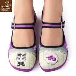 HOT CHOCOLATE DESIGN ELVIRA & OPHELIA -Shoes Sales Elvira And Ophelia womens Mary Jane Flat Legs2 800x