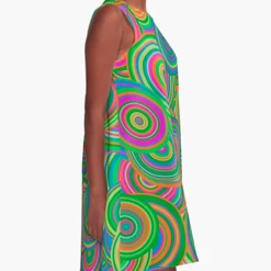 Miss Goody 2 Shoes PSYCHEDELIC A-LINE DRESS 9 Miss Goody 2 Shoes PSYCHEDELIC A-LINE DRESS -Shoes Sales GreenCirclesSide1 800x