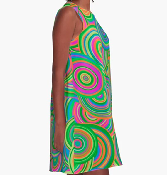 Miss Goody 2 Shoes PSYCHEDELIC A-LINE DRESS 5 Miss Goody 2 Shoes PSYCHEDELIC A-LINE DRESS - Image 3
