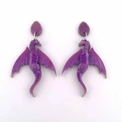 WINTERSHEART PURPLE DRAGON EARRINGS