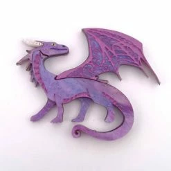 WINTERSHEART PURPLE DRAGON BROOCH