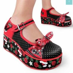 HOT CHOCOLATE DESIGN ROCKABILLY PLATFORMS -Shoes Sales Rockabilly Feet 800x