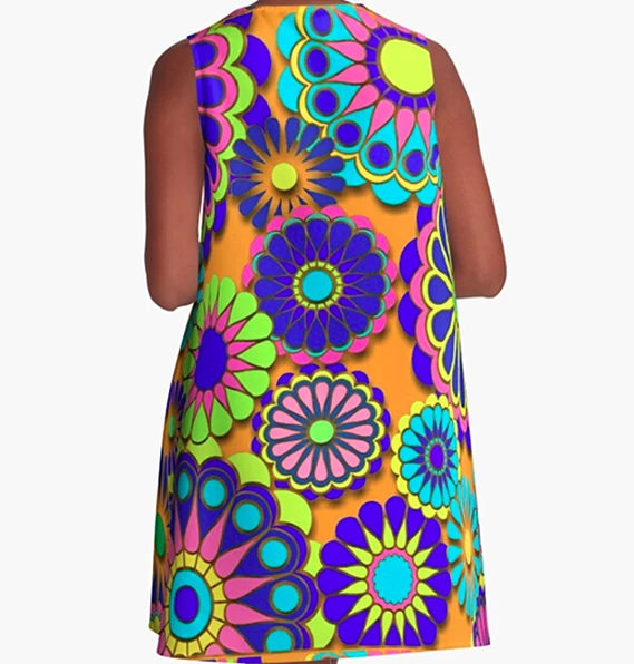 Miss Goody 2 Shoes SPIRAL FLOWERS A-LINE DRESS 3 Miss Goody 2 Shoes SPIRAL FLOWERS A-LINE DRESS - Image 2