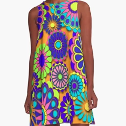 Miss Goody 2 Shoes SPIRAL FLOWERS A-LINE DRESS