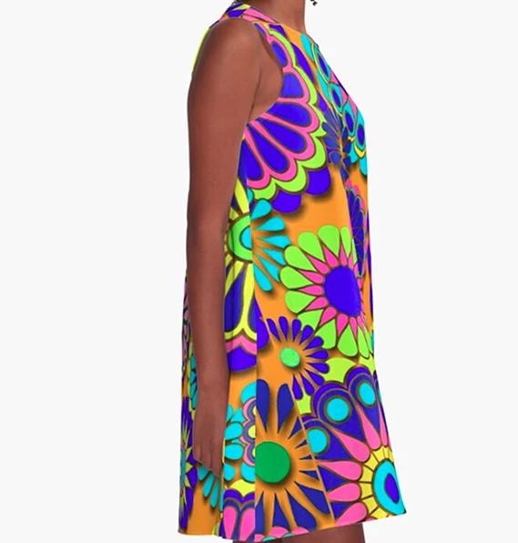 Miss Goody 2 Shoes SPIRAL FLOWERS A-LINE DRESS 4 Miss Goody 2 Shoes SPIRAL FLOWERS A-LINE DRESS - Image 3