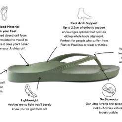 ARCHIES ARCH SUPPORT THONGS - KHAKI -Shoes Sales Thonghighlights 800x