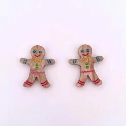 WINTERSHEART GINGERBREAD EARRING STUDS