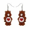 ERSTWILDER TENDERHEART BEAR EARRINGS